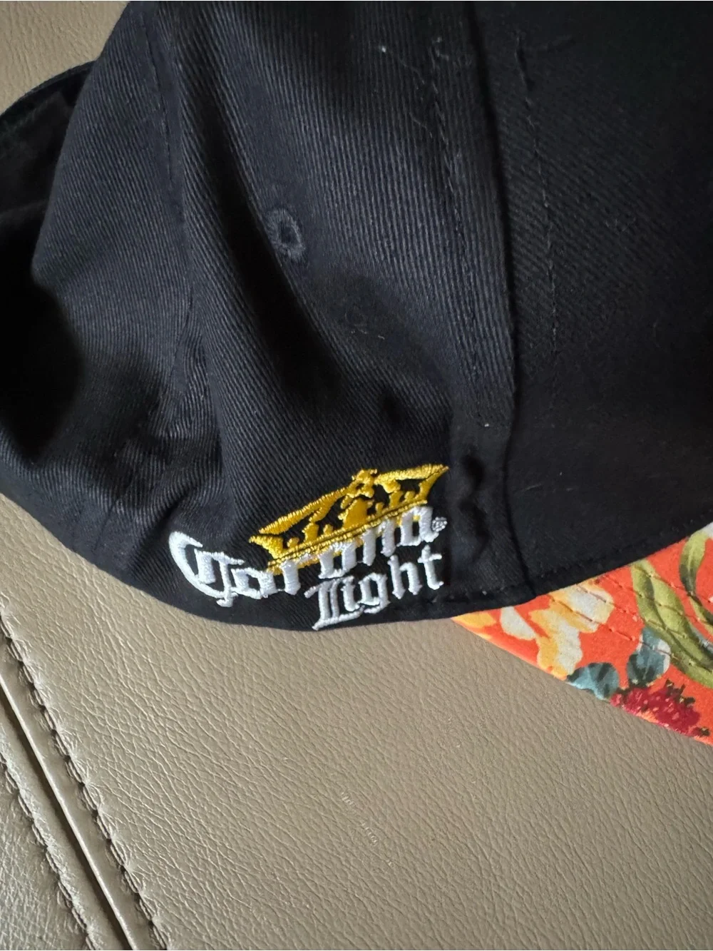 Miami Marlins Floral Brim Black Snapback Hat Corona Light Logo new without tags